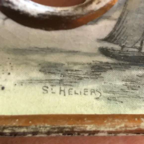 Antique Steamship China Toothpick Holder - Picture 4 of 5